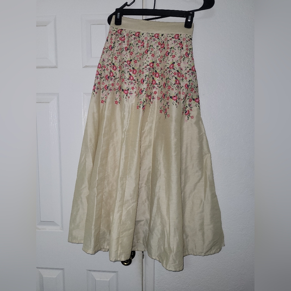 Floral Beige Skirt